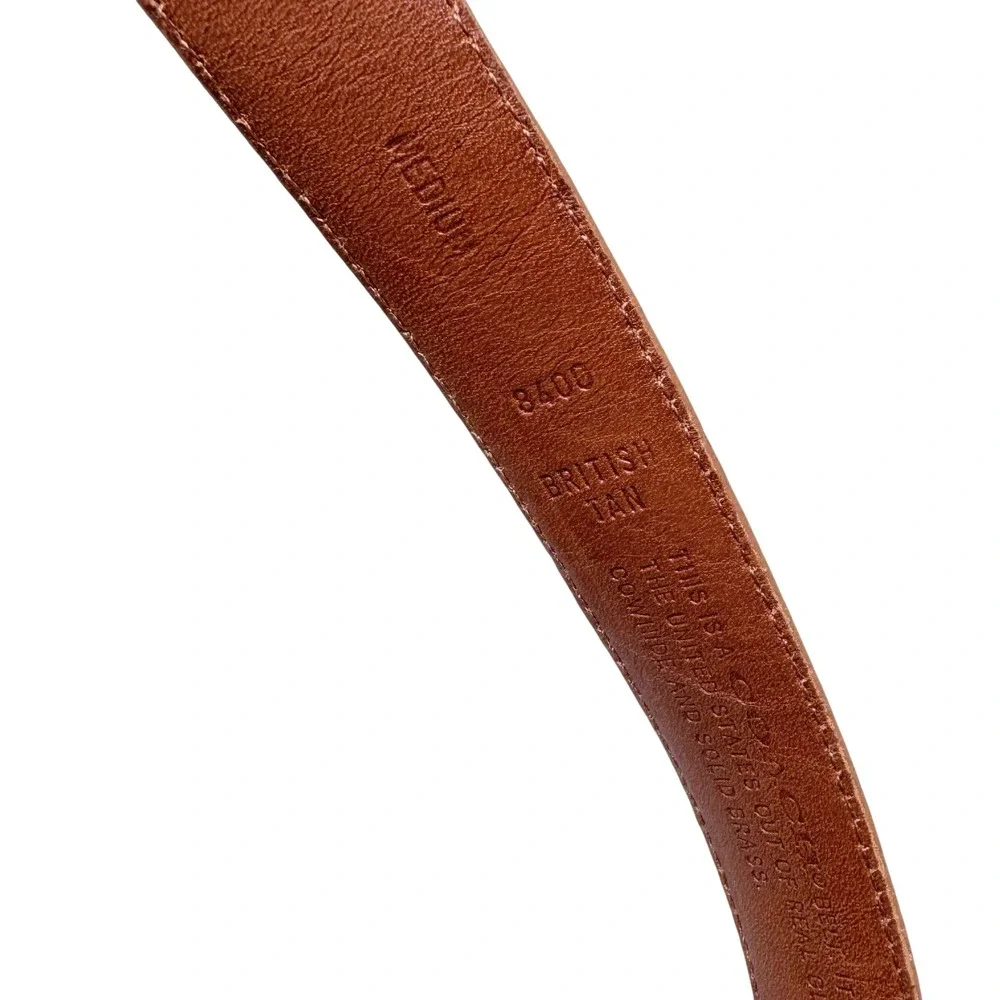 Vintage Coach Brown Leather Belt Brass Buckle‎ Women's M Archival 90s Minimalist